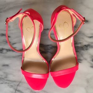 Hot Pink Strappy Heels